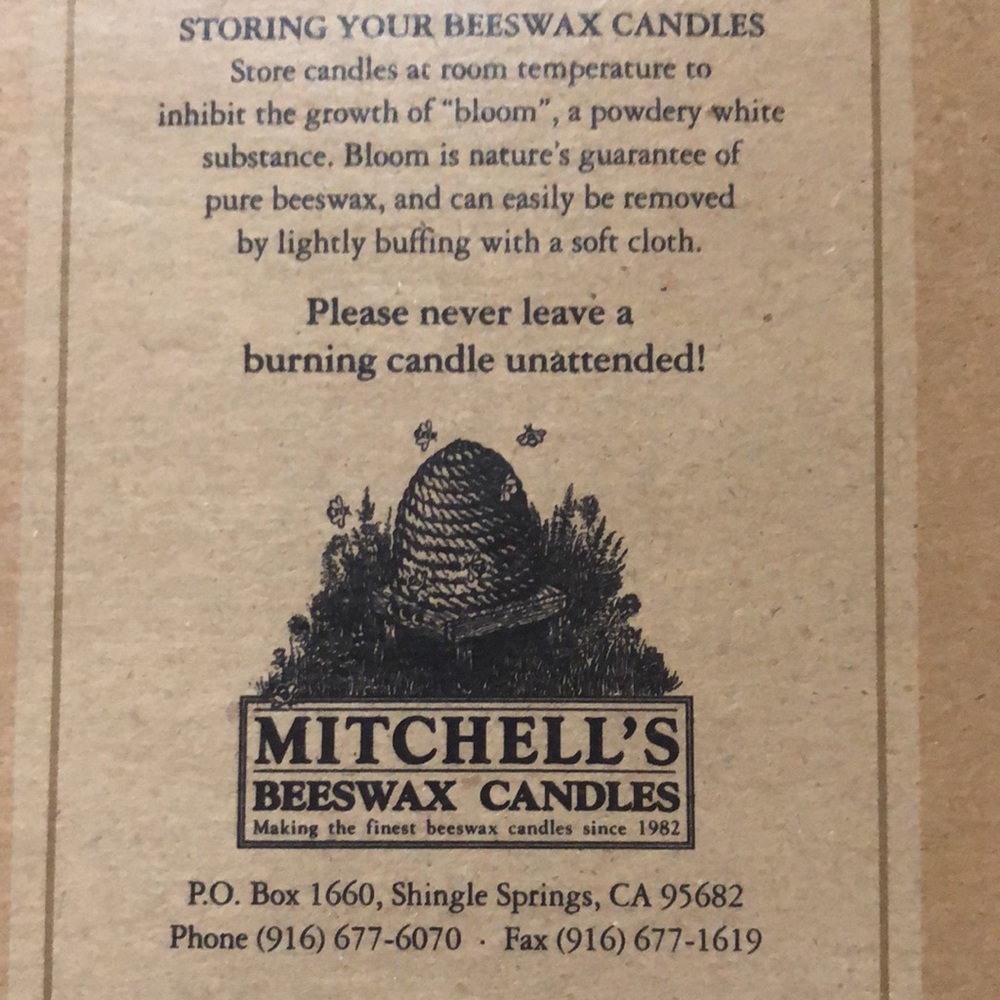 Mitchell’s 12” NIB Beeswax Candles - Picture 6 of 6
